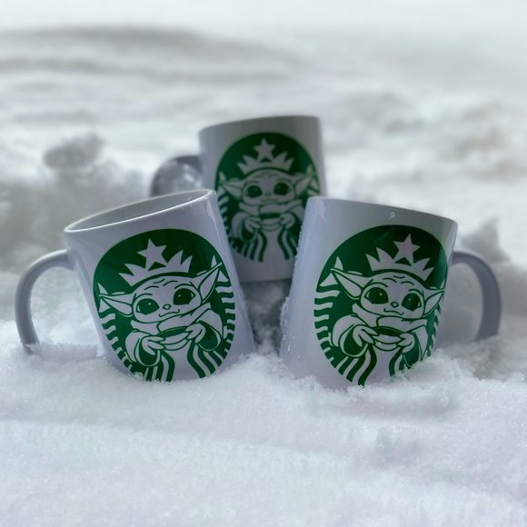 *NEW and HANDMADE* - Baby Yoda Coffee Mug - 11 Ounces Funny Coffee Mug - Picture 4 of 6